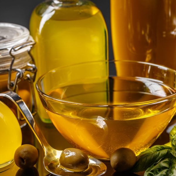 Olive oil and  olives composition on clipping path surface